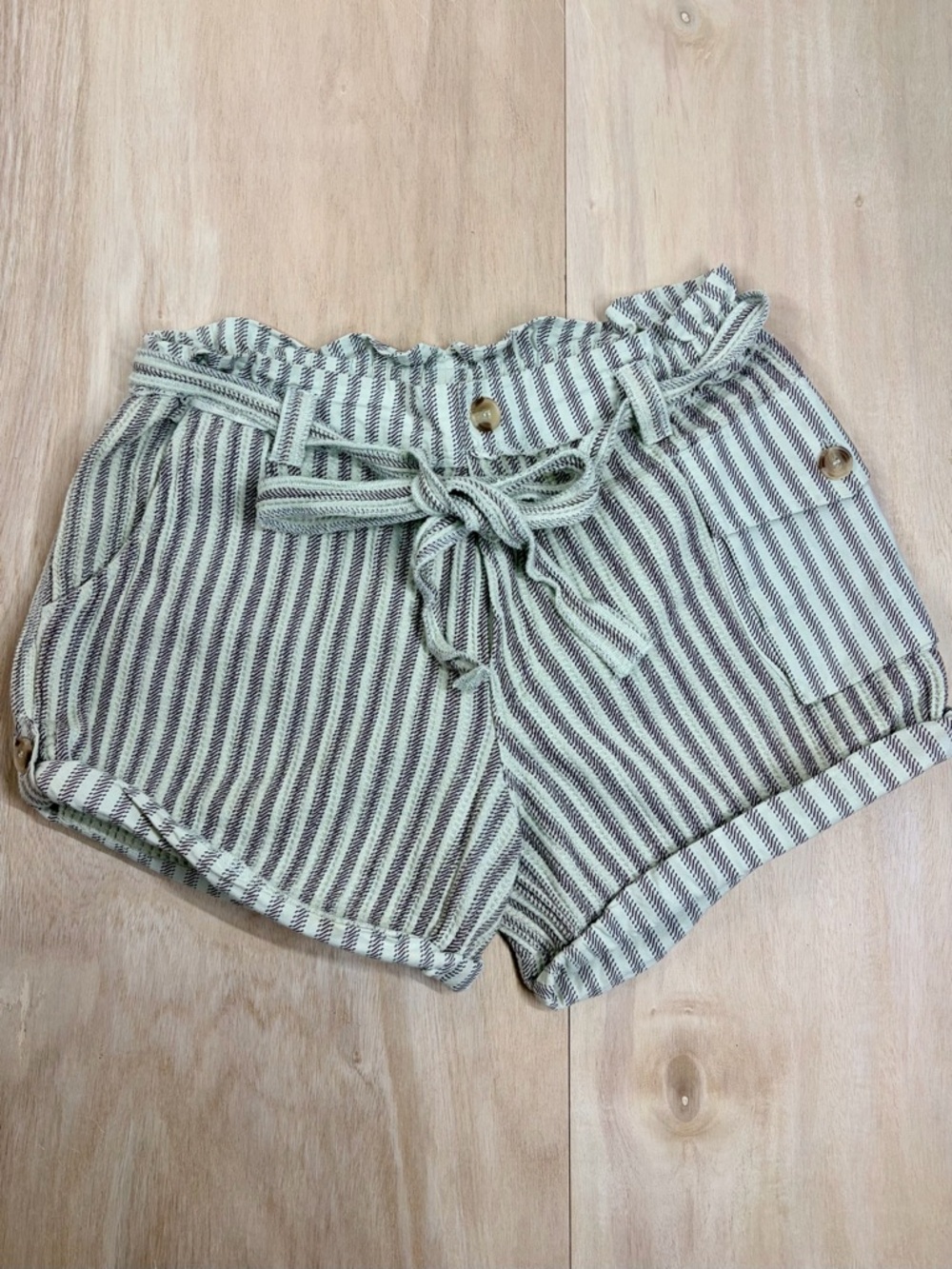 Free People FP one harriet striped shorts - mint chip combo size xs oversized